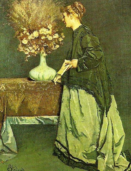 Alfred Stevens autumn flowers china oil painting image